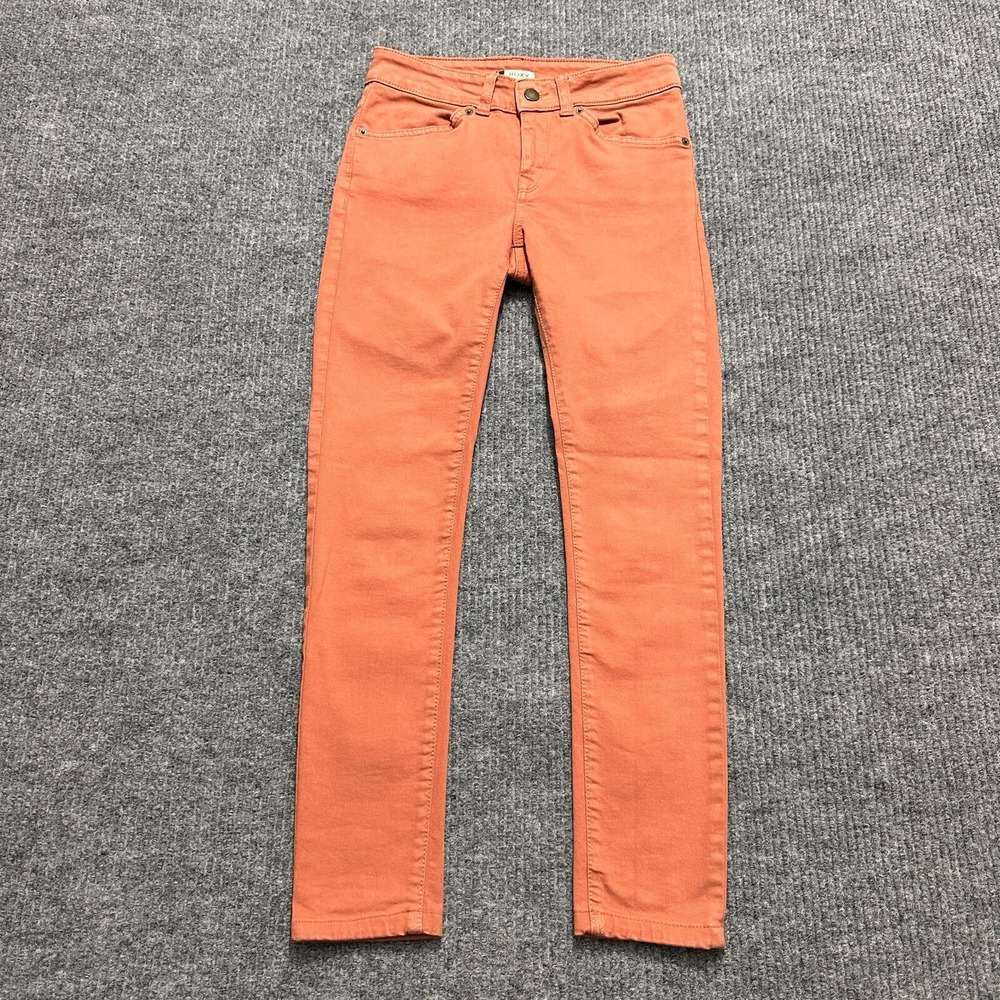 ROXY Womens Skinny Jeans Size 24 Orange Denim Casual Stretch Cropped‎ Low Rise